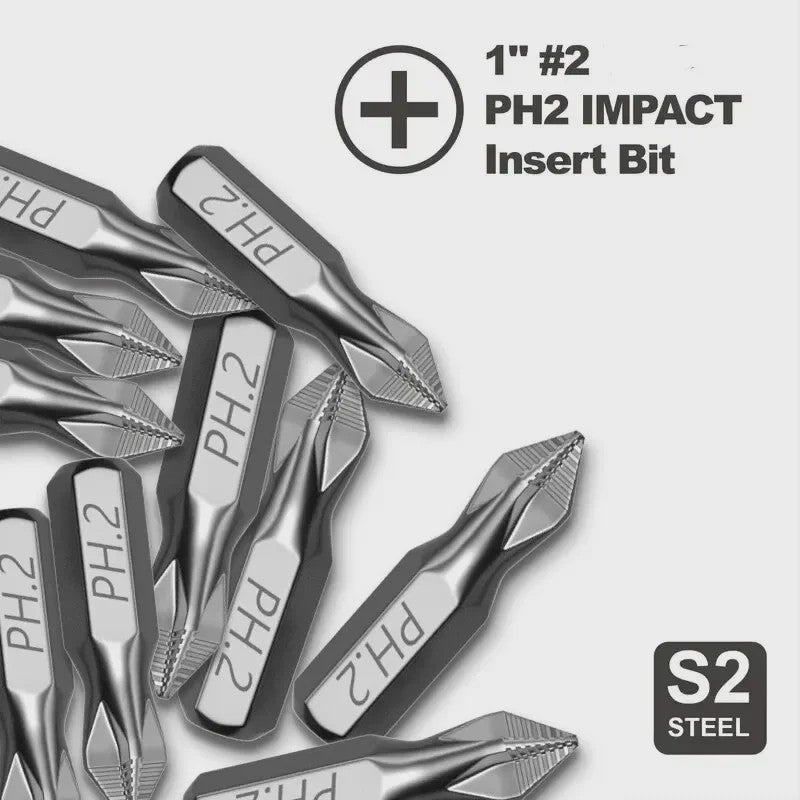 Sterke Magnetische PH2 Schroefbit - Anti-Slip & Ultra Hard - 25mm