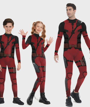 Deadpool & Wolverine Dual Cosplay Jumpsuit - Superhelden Outfit voor Kinderen & Volwassenen