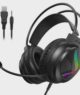 Acinaci J11 Gaming Headset met Microfoon, LED Verlichting & 3.5mm Jack voor PS4, PC, Xbox, Switch