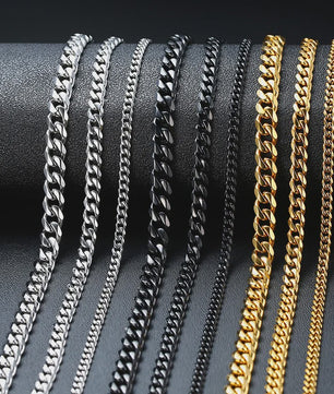 Vnox Gouden Kubaanse Ketting - Roestvrij Staal Unisex Halsketting