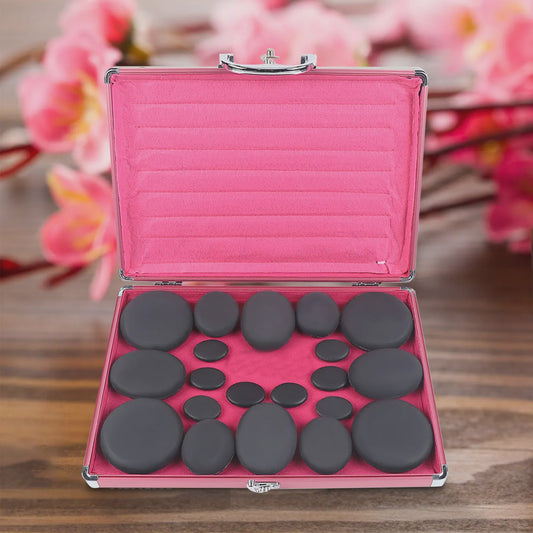 Set van 20 Basalt Hot Stones met Draagbare Verwarmingsbox - Complete Massage Starter Set