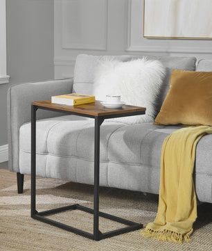 VASAGLE Bijzettafel voor Bank en Bed - Compacte Salontafel met Industrieel Design
