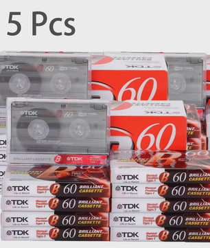 5x Cassettebandjes 60 Minuten - Blank Audio Tape voor Muziek & Spraak