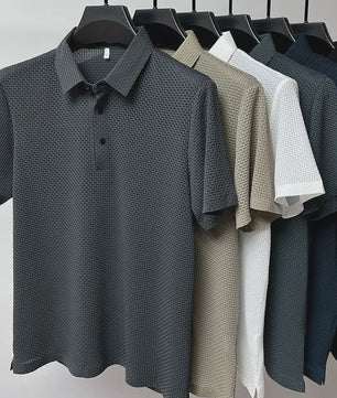 Heren Zomer Polo Shirt Korte Mouw Ademend Sneldrogend Mesh Zakelijk Casual
