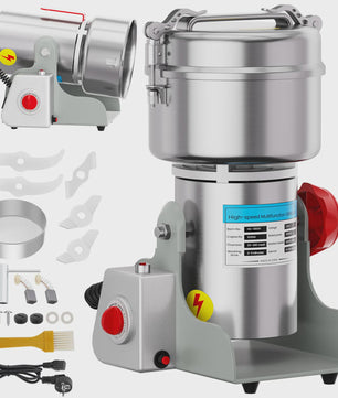 Krachtige Elektrische Graanmolen & Kruidenmaler - 1000g, RVS, 32000 RPM
