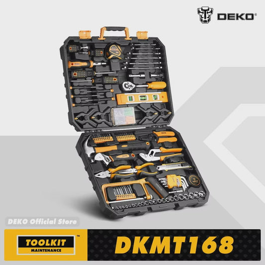 DEKO 208-delige Handgereedschapset met Gereedschapskist - Multifunctioneel en Duurzaam