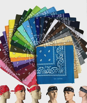 Klassieke Katoenen Bandana 55x55cm - Paisley Print Hoofdband voor Dames & Heren