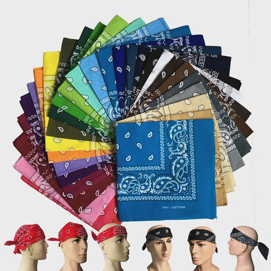 Klassieke Katoenen Bandana 55x55cm - Paisley Print Hoofdband voor Dames & Heren