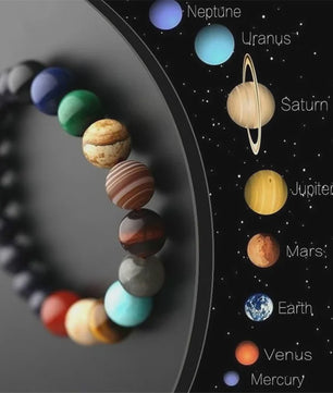 Unieke Natuursteen Armband: Acht Planeten & Galaxy Design - Yoga & Chakra Sieraden