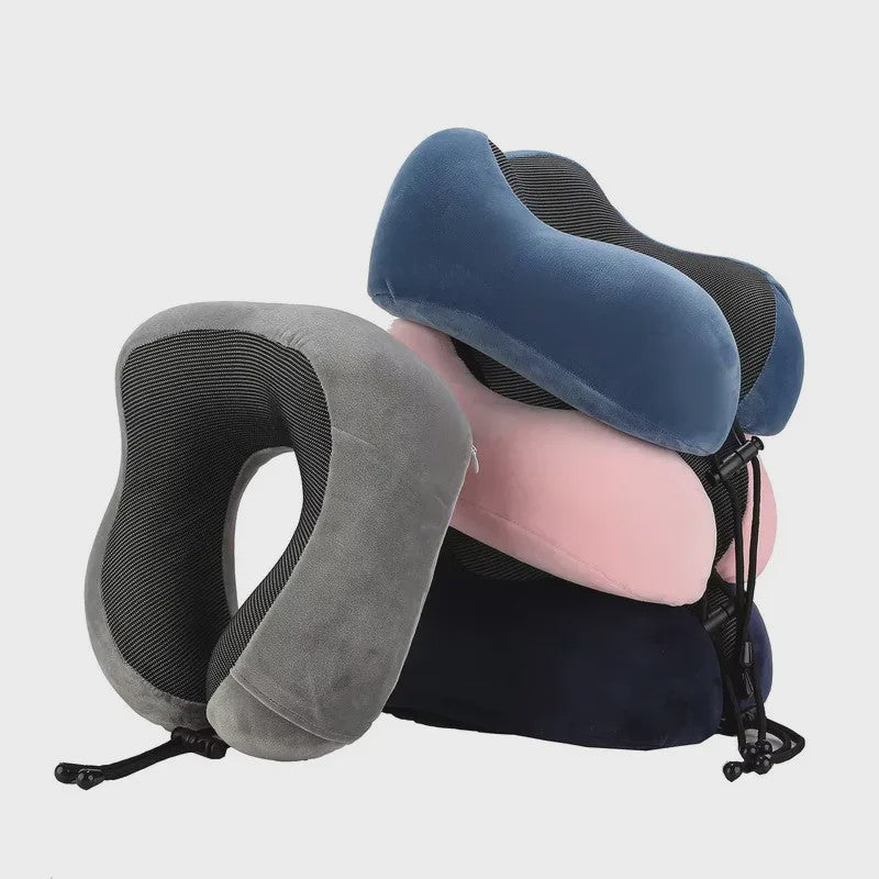 Ergonomisch U-vormig Reiskussen met Traagschuim voor Nekondersteuning in Auto, Vliegtuig en Thuis