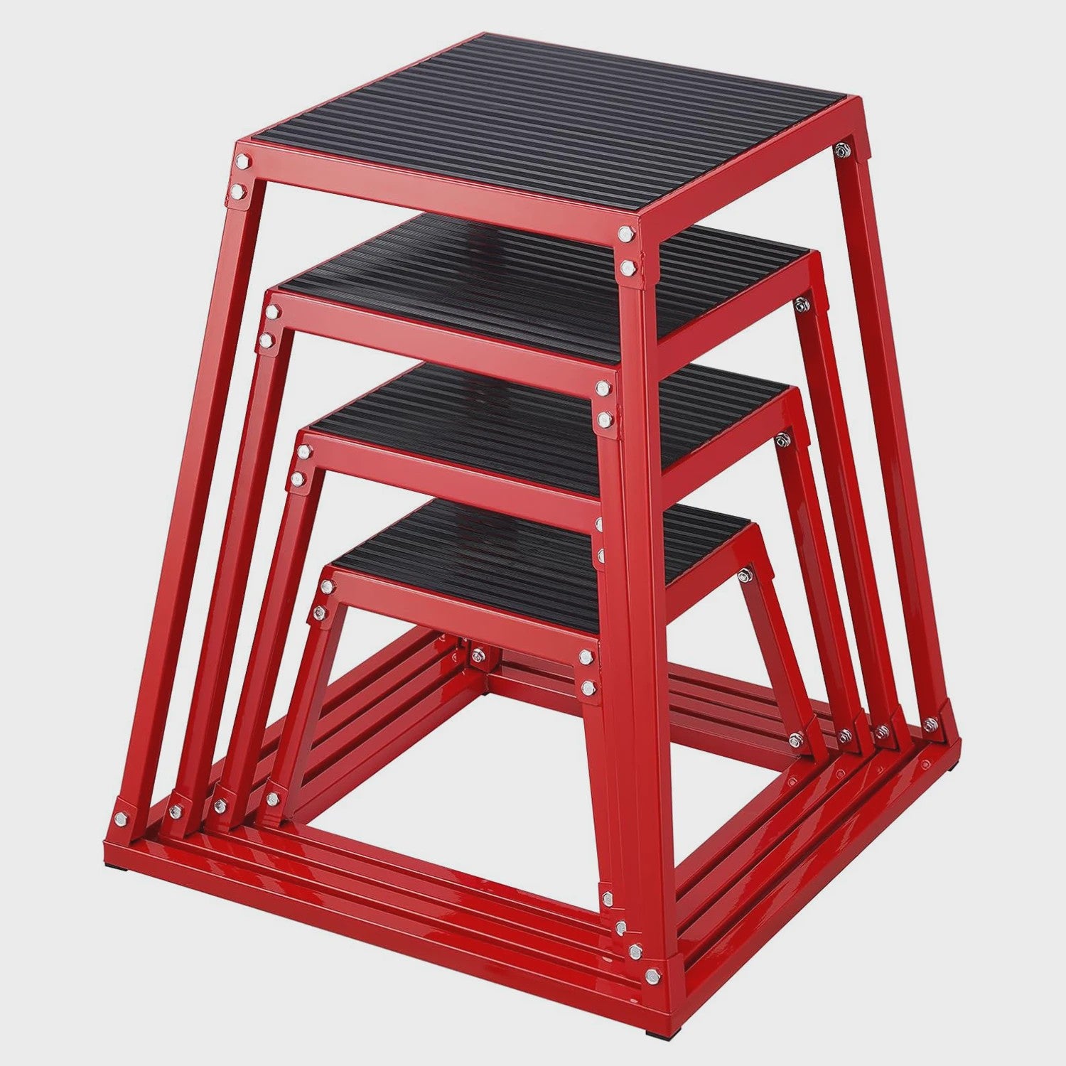 Metalen Plyo Box Springbox - Antislip Top - 12, 18, 24, 30 Inch - Home Gym Training