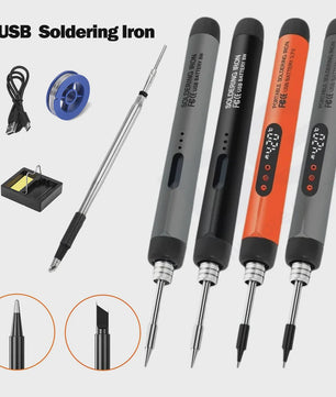 Draagbare USB Digitale Soldeerbout met Instelbare Temperatuur (300-450°C) en Type-C Opladen