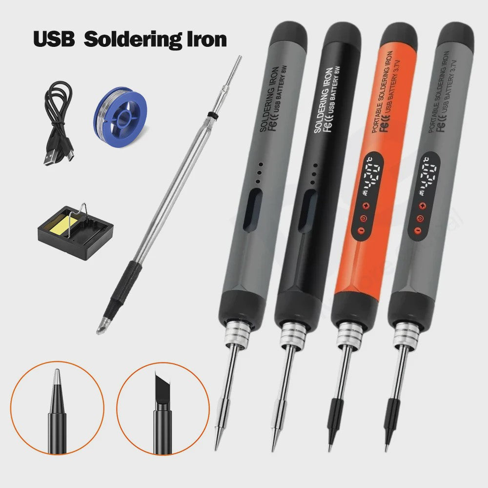 Draagbare USB Digitale Soldeerbout met Instelbare Temperatuur (300-450°C) en Type-C Opladen
