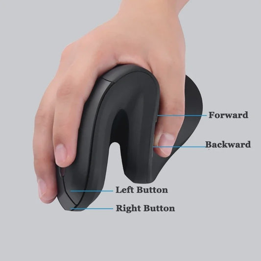 Ergonomische Verticale Draadloze Muis met Stille Klik en Instelbare DPI