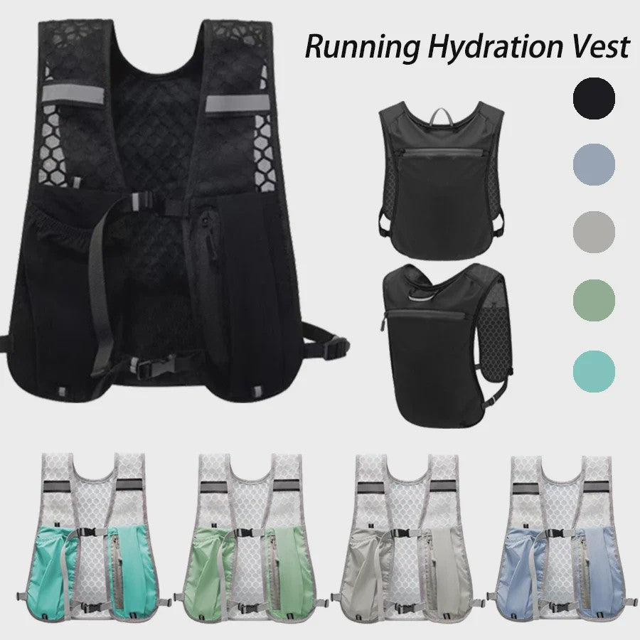 Lichtgewicht Hardloop Vest met Waterzak & Telefoonvak - Trailrunning, Hiking & Outdoor
