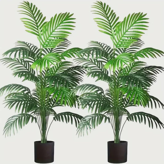 Kunstplant Areca Palm met 24 Bladeren - Realistische Kunstboom voor Binnen en Buiten