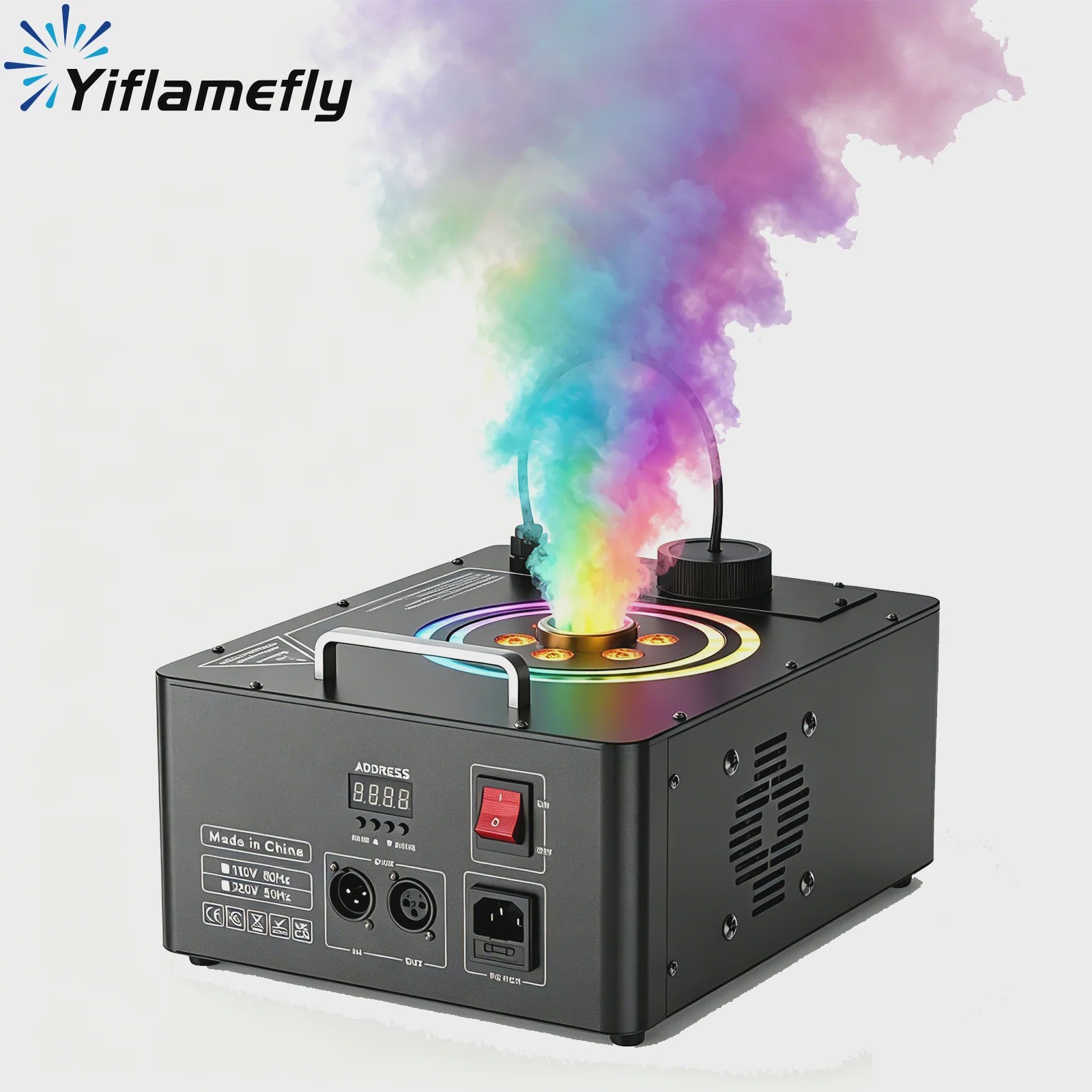 Krachtige 1300W Rookmachine met 6 RGB LED's en Kleurrijke Lichtstrips - Inclusief Afstandsbediening & DMX