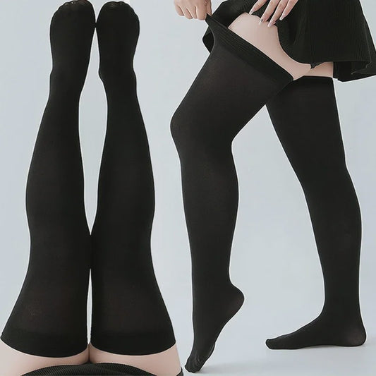 Dames Hoge Sokken Over de Knie - Zwart, Wit & Kleurrijk - Warm & Stijlvol