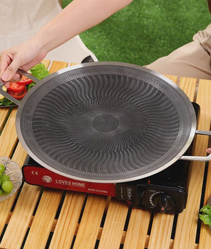 RVS BBQ Grillpan - Geschikt voor Camping, Thuis & Inductie/Gas Kookplaten