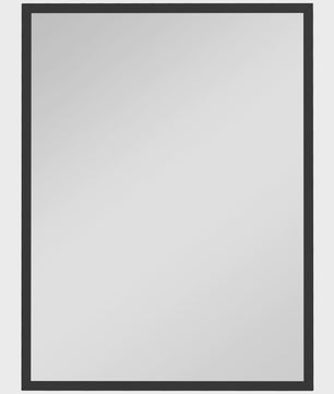 HOMCOM Rechthoekige Wandspiegel 60x80 cm met Zwart Frame - Ideaal voor Woonkamer, Slaapkamer of Badkamer