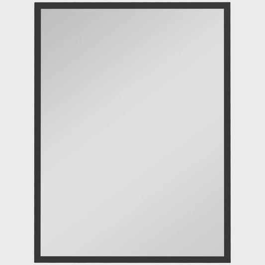 HOMCOM Rechthoekige Wandspiegel 60x80 cm met Zwart Frame - Ideaal voor Woonkamer, Slaapkamer of Badkamer