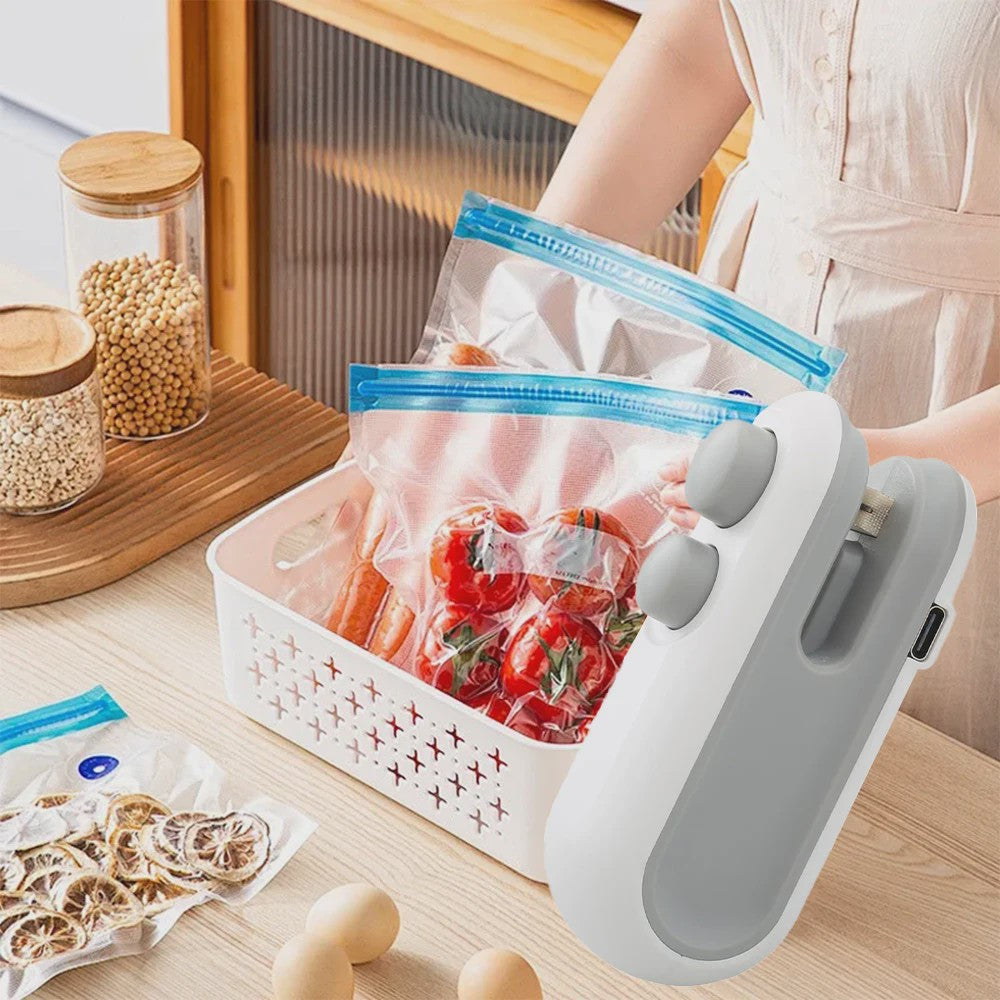 Draagbare Mini Hitte Sealer voor Plastic Zakken - Houd Voedsel Langer Vers