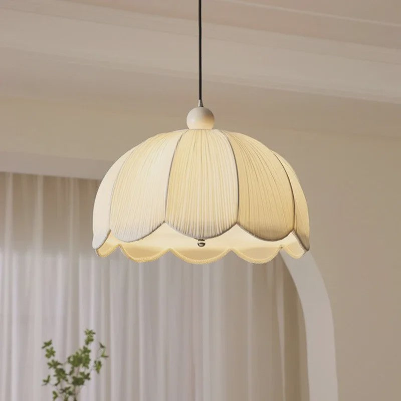Wabi Sabi Plissé Hanglamp - Japanse Stijl Stoffen Plafondlamp voor Woonkamer, Eetkamer & Slaapkamer