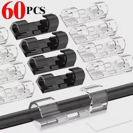 Zelfklevende Kabel Clips Organizer - Set van 20 Stuks voor Thuis, Kantoor & Auto