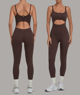 Dames Sport Jumpsuit met Cut-out en Backless Design - Perfect voor Yoga, Fitness & Running