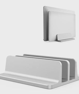 Verticale Laptopstandaard voor Macbook Air/Pro & Desktop - Dubbel & Verstelbaar (tot 17.3 Inch)