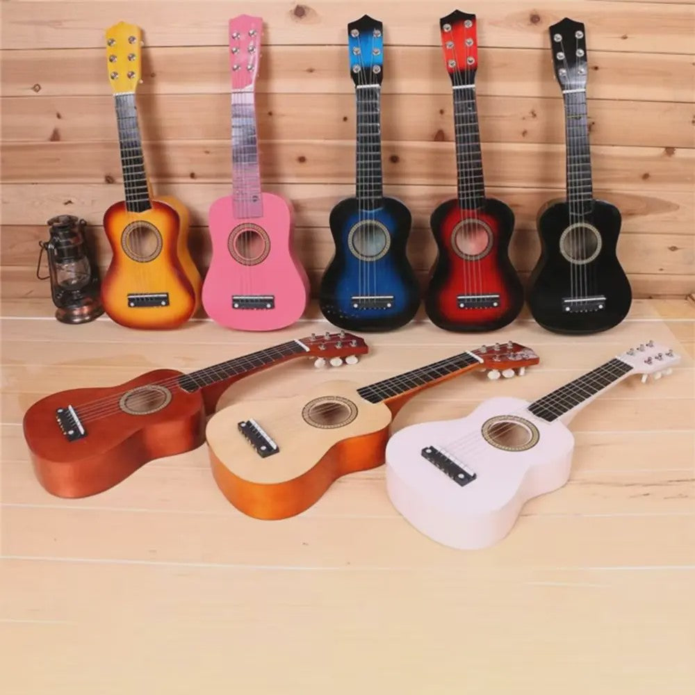 21-Inch Kinderklassieke Gitaar - Massief Hout, Hoge Klankkwaliteit, Kleurrijk Instrument Speelgoed