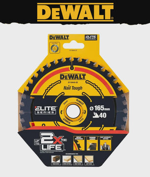 DEWALT Cirkelzaagblad DT10640 - 165mm 40T - Duurzaam & Multifunctioneel