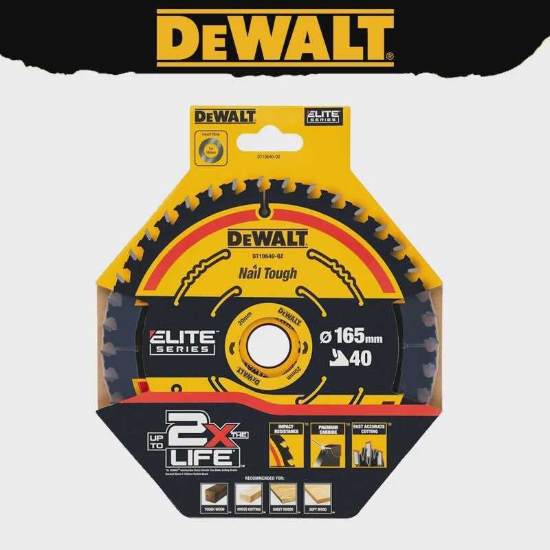 DEWALT Cirkelzaagblad DT10640 - 165mm 40T - Duurzaam & Multifunctioneel