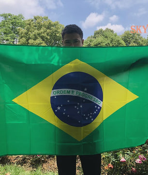 Braziliaanse Vlag 60x90cm & 90x150cm - Polyester Digitale Print