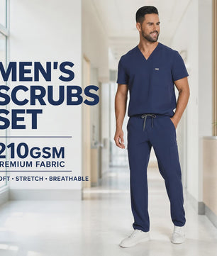 Medische Scrubs Heren: Anti-bacterieel & Kreukvrij Werkuniform voor Zorgprofessionals