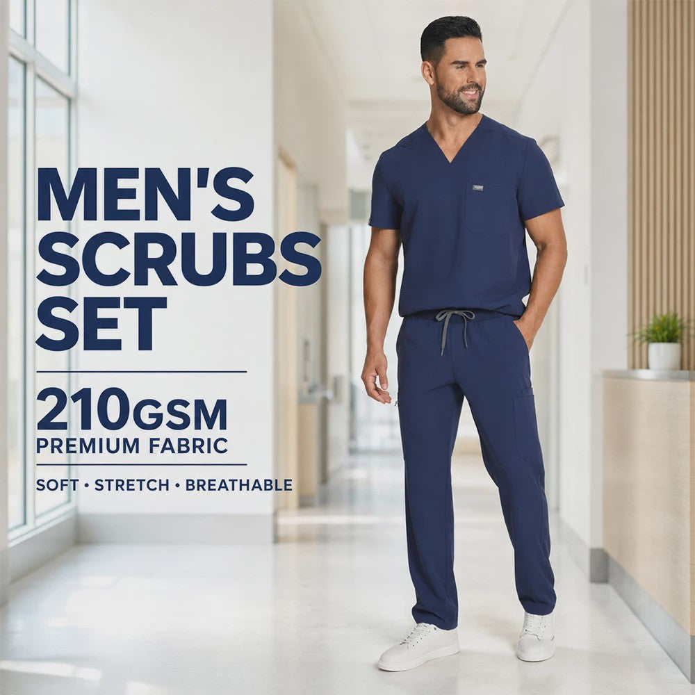 Medische Scrubs Heren: Anti-bacterieel & Kreukvrij Werkuniform voor Zorgprofessionals