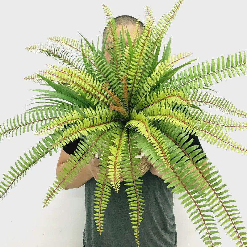 Grote Kunstvaren Hangplant - Nep Palmboom met Vallende Bladeren voor Buiten (50/65cm)