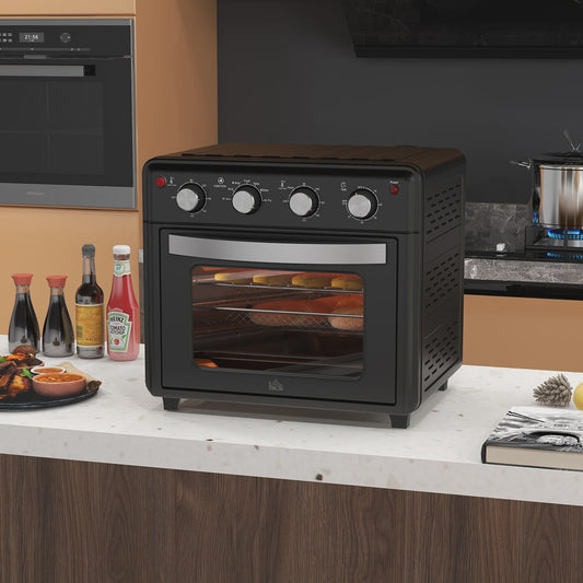 Homcom Multifunctionele Tafeloven - 30L, 1600W, Zwart