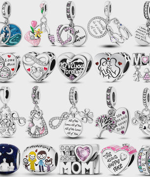 925 Sterling Zilveren Bedel 'Mom Love' - Perfect Cadeau voor Moederdag en Verjaardag