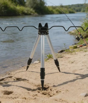 3-Delige Telescopische Hengelsteun Tripod met Sterke Basis voor Vissers