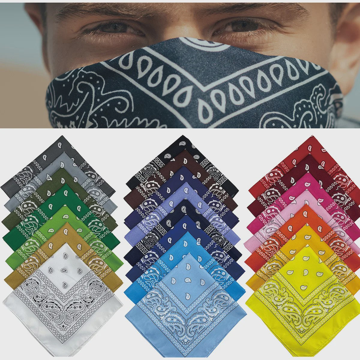 20-delige Set Paisley Bandana Sjaaltjes - Kleurrijk & Veelzijdig voor Mannen en Vrouwen