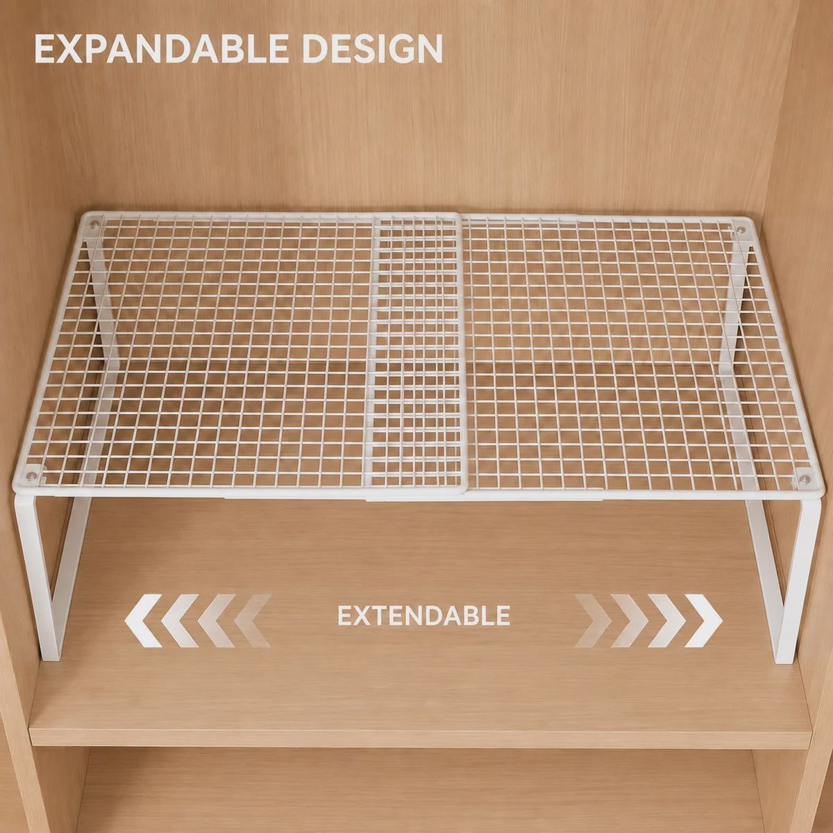 Uitschuifbare Garderobekast Planken Organizer - Stapelbaar & Verstelbaar