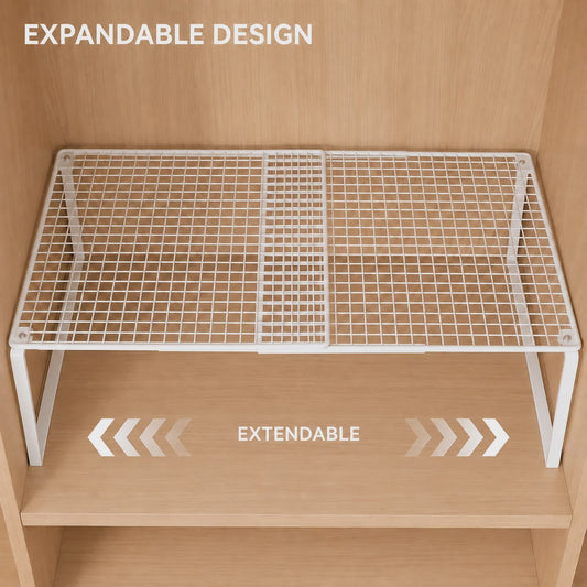 Uitschuifbare Garderobekast Planken Organizer - Stapelbaar & Verstelbaar