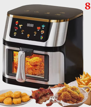 Krachtige Airfryer Oven 8L met 2800W, LED Touchscreen en Groot Visueel Venster