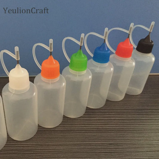 Set van 5x 30ml Precisie Doseerflesjes met Naaldpunt - Ideaal voor Klei, Verf en Lijm
