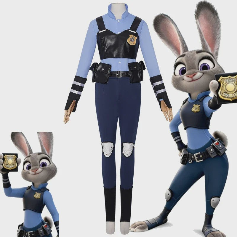 Judy Hopps Politie Uniform Kostuum - Zootopia Cosplay voor Kinderen & Volwassenen