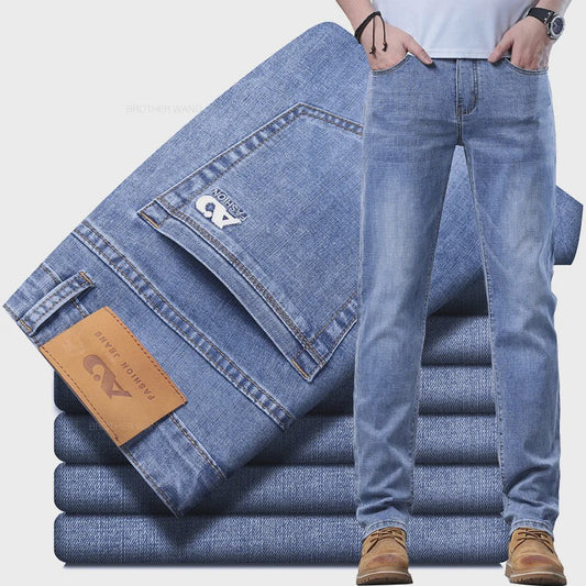 Lichtblauwe Slim Fit Jeans Heren - Stijlvolle Casual Stretch Denim