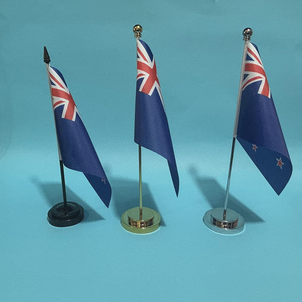 Nieuw-Zeeland Bureauvlag 14x21cm Polyester - Officiële Nationale Vlag