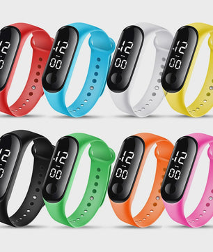 8x Kinder Horloge Digitaal LED Waterdicht - School, Sport, Dames & Heren