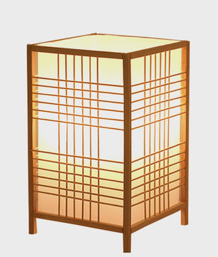 Japanse Bamboe Boeklamp - Minimalistische Sfeerverlichting voor Bureau en Nachtkastje